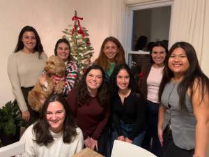 REHAB Lab team photo at a holiday party